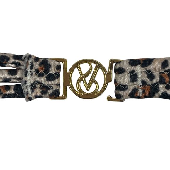 Victoria's Secret The Bombshell Animal Floral Add 2 Cups Halter Bikini Top 36B - Picture 2 of 6